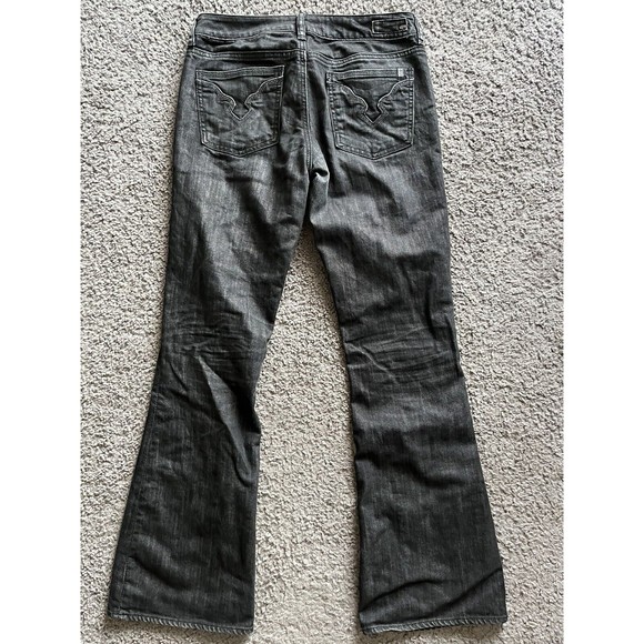 Buffalo David Bitton Women's 28 Felow Bootcut Mid Rise Black Wash Denim Jeans - Picture 1 of 7